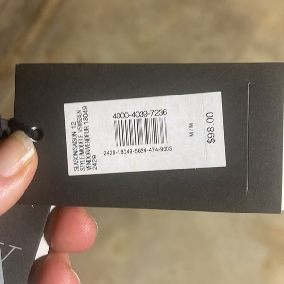 Armani Exchange NWT blue sweater and gold balls attached - Picture 6 of 6